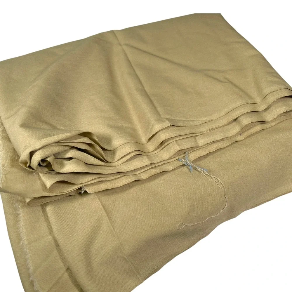 44x51.35 Beige Tan Fabric Material‎ Solid Neutral Woven Craft Textile